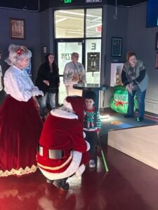 Santa and Mrs Clause Christmas event at Putter Up Birmingham