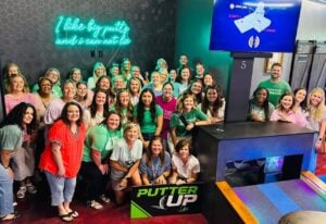 Corporate event at Putter Up in Birmingham Alabama, employee fun event