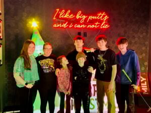 group event, kids having fun in Birmingham Alabama Putter Up mini golf