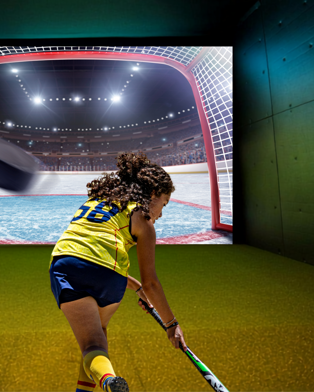 Multi-sport game on the Putter Up simulator